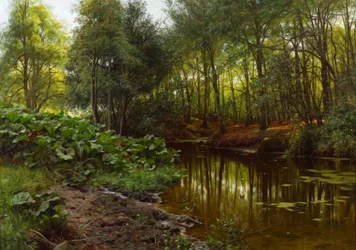 P.Mönsted, Día de verano en el arroyo del bosque